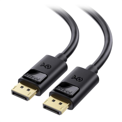 Cable Matters 4K DisplayPort to DisplayPort Cable, Computer Monitor Cable 10 ft, 4K@60Hz, 2K@144Hz, Display Cable, Male to Male Display Port Cable, Gold-Plated DP to DP Cable, 10 Feet