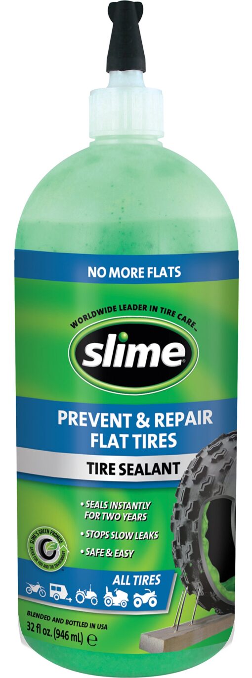 Slime 10009 Flat Tire Puncture Repair Sealant, Prevent and Repair, All Off-Highway Tubeless Tires, Non-Toxic, eco-Friendly, 32 oz Bottle 32 Ounce