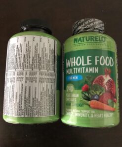 NATURELO Whole Food Multivitamin for Men - with Vitamins, Minerals, Organic Herbal Extracts - Vegetarian - for Energy, Brain, Heart, Eye Health - 120 Vegan Capsules 44 71ID0lgb eL