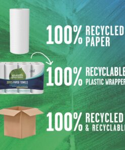 Seventh Generation Paper Towels, 100% Recycled Paper, 2-ply, 8 Count (Pack of 4) 8 Count (Pack of 4) 18 71IE0hz3itL