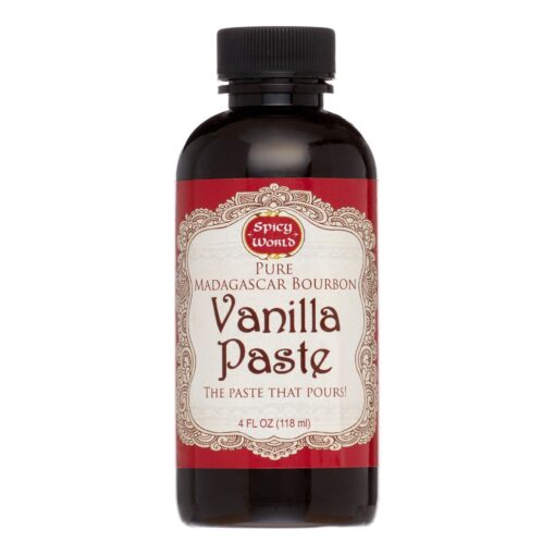 Spicy World Madagascar Bourbon Pure Vanilla Paste 4 Oz - The Paste That Pours! 4 Fl Oz (Pack of 1)