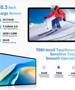 Alternative view of TECLAST Tablet 10.5 inch Android 13 Tablets, T45HD 16GB+128GB 1TB Expand Android Tablet, 8 core Processor, 1920 * 1200 2K IPS, 2.4G/5G WiFi Support 4G LTE, 8MP+13MP Dual Camera, 7200mAh, BT 5.0, GPS t45hd 8+128GB