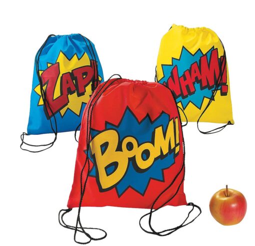 Fun Express Kids' Drawstring, Multicolor, 12" x 15"