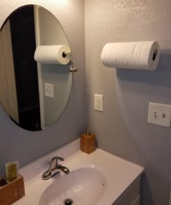 iDesign Orbinni Wall Mounted Metal Paper Towel Holder, Roll Organizer for Kitchen, Bathroom, Craft Room, Satin Silver Set of 1 31 71IFgF ovfL