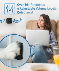 Dog Bell for Potty Training - Touch Activated Wireless Dog Door Bell for Puppy Training - Waterproof Pet Training Bell w/Over 1000-Feet Range, 50 Door Chimes, 4 Adjustable Volume Levels, LED Flash 11 71IGahhHS8L 1