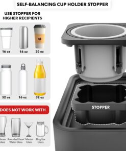 CouchConsole Original Tray - Drinks & Snacks Sofa Caddy with Armrest, Table with Phone Stand- TV Remote Control Storage and Organizer - for Living Rooms, RV, and Cars, Black/Gray Black and Gray 25 71IHCJ6wPL