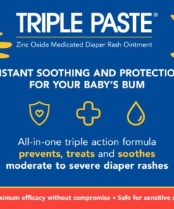 Alternative view of Triple Paste 3X Max Diaper Rash Ointment, Maximum Strength Zinc Oxide Ointment for Severe Diaper Rash, 2 oz Tube 2 Ounce (Pack of 1)