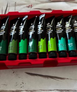 Arteza Acrylic Paint Set, 100 Colors, 0.41 fl Oz /12ml Tubes of Craft Paint, Heavy-Body, Glossy Finish, Colorful Addition to Your Art Supplies 100 x 12ml (0.41 fl oz) Craft 50 71IInnJEvML