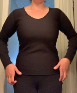 ValentinA Hot Thermo Slimming Long Shirt Workout Sweat Sauna Suit Neoprene Bodysuit Weight Loss Fat Burner for Women S-5XL XXL = US Size L 26 71IJFtDGDcL