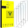 iSOUL [4 Pack] Screen Protector for iPhone SE 3/2 (2022/2020)/ 8/7/6s/6 Tempered Glass Film 9H HD, 2.5D Edge 4.7 inch [3D Touch] [Compatible with Apple SE iPhone 2nd 3rd Gen]