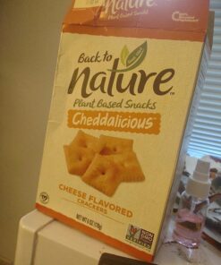 Back to Nature Cheese Flavored Crackers - Non-GMO, Made with Wheat Flour, Vegan, Delicious & Quality Snacks, Cheddalicious, 6 Ounce Cheddar 6 Ounce (Pack of 1) 17 71ILfpVegnL