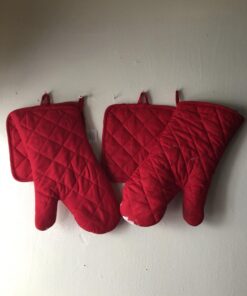 Kitchen Oven Mitt Pot Holder Set Red Kitchen Linens Oven Mitt Pot Holder Pack 3 71ILmZDEl2L