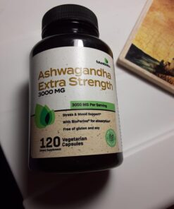 Futurebiotics Ashwagandha Capsules Extra Strength 3000mg - Stress Relief Formula, Natural Mood Support, Stress, Focus, and Energy Support Supplement, 120 Capsules 120 Count (Pack of 1) 25 71ILyU49zEL