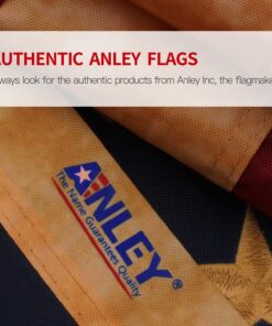 ANLEY Vintage Style Tea Stained American US Flag 3x5 Foot Nylon - Embroidered Stars and Sewn Stripes - 4 Rows of Lock Stitching - Antiqued USA Banner Flags with Brass Grommets 3 X 5 Ft 25 71IMMJfgSWL