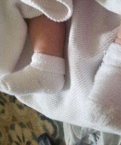 Gerber Baby Girls' 6-Pair Sock 3-6 Months White 26 71IMWdUcifL