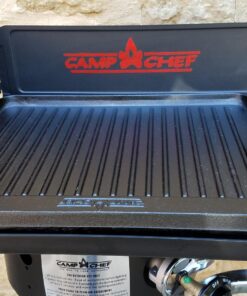 Camp Chef Reversible Pre-Seasoned Cast Iron Griddle, Cooking Surface 14 in. x 16 18 71IMd7RuO3L