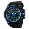 Jelercy Boy Dual Dial Analog Digital Watch 5 ATM 50M Waterproof Shock Oversized Face Running Sports Watches for Men,Blue 8 71IN7dut3fL