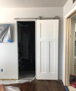 TMS 5FT European Modern Satin Stainless Steel Sliding Barn Wood Door Closet Hardware 5 FT (60") 33 71INvhUsIqL