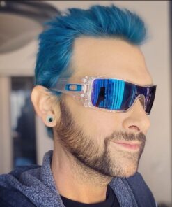 Oakley Men's Oo9101 Batwolf Rectangular Sunglasses Clear/Ice Iridium 58 Millimeters 14 71IP6O2 rvL