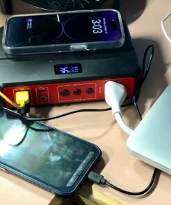 Portable Power Bank with AC Outlet, 83Wh/22500mAh 110V/85W Portable Laptop Charger Battery Bank, External Battery Pack Power Supply for Home Emergency Outage, Outdoor Camping RV Trip Adventure Red 59 71IPPeJKIFL