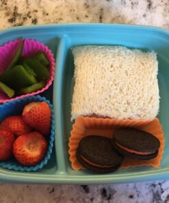 IPOW 24 Pack Silicone Cupcake Baking Cups Reusable Food-Grade BPA Free Non-Stick Muffin Liners Molds Sets, 2 Shapes Round Rectangle 38 71IPewOrjL