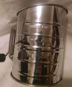 Norpro 3-Cup Stainless Steel Rotary Hand Crank Flour Sifter With 2 Wire Agitator 26 71IPseGXOVL