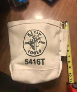 Tool Pouch, Leather Bull-Pin and Bolt Bag, Tunnel Loop Connection 10 Inch Canvas Material Tool Bag 35 71IQmqO547L