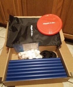 Giggle N Go Yard Games for Adults and Kids - Outdoor Polish Horseshoes Game Set for Backyard and Lawn with Frisbee, Bottle Stands, Poles and Storage Bag 29 71IRQ8GahCL