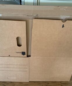 Amazon Basics Medium Moving Boxes with Lid and Handles, 10 Pack, Brown, 19 x 14.5 x 15.5 inches 10-Pack 17 71IRQkxS1L