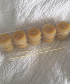 Beeswax Tea Light Candles - 100% Pure Natural Refined with Chemical Free Cotton Beeswax Wick *BONUS* Get a free DRIPLESS beeswax lighter Wick MADE IN USA 10 24 71IRTKx8cL