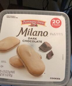 Pepperidge Farm Milano Cookies, Dark Chocolate, 20 Packs, 2 Cookies per Pack Dark Chocolate Tub 0.75 Ounce - 20 Packs, 2 Cookies per Pack 40 71IRp5awJAL
