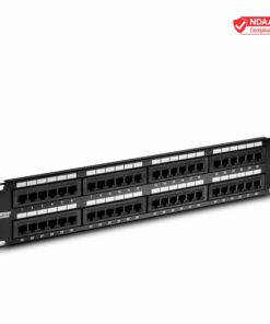 TRENDnet 48-Port Cat6 Unshielded Patch Panel, Wallmount or Rackmount, Compatible with Cat3,4,5,5e,6 Cabling, For Ethernet, Fast Ethernet, Gigabit Applications, Black, TC-P48C6 Rack Mount 14 71IRtBC9X0L