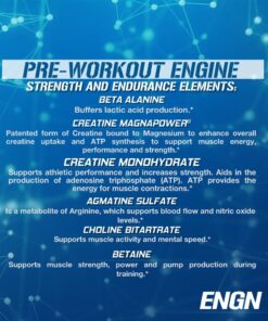 EVL Intense Pre Workout with Creatine - Pre Workout Powder Drink for Lasting Energy Focus and Recovery - ENGN Energizing Pre Workout for Men with Beta Alanine Caffeine and L Theanine - Blue Raz 29 71ISJlM3B3L