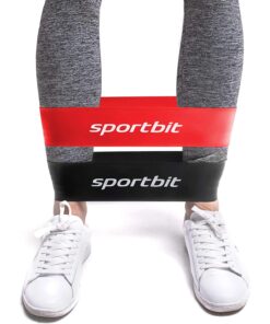 Sportbit Exercise Resistance Bands Set of 5 + Bag | Best Elastic Resistance Loop Bands for Stretching, Yoga, Physical Therapy, Workout, Home Fitness and Sport 26 71ITEg48mL