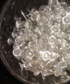 U Brands Push Pins, Clear Plastic Head Thumbtacks, Steel Point, 200-Count 1 15 71ITXfWDOL