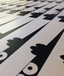 Alternative view of (2) Sticker Connection | Toilet Monster Bathroom Decal | Sticker Funny Kids Vinyl Decal Potty Training Halloween | 2"x12" (Black)