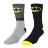 Batman Logo 2 Pair Men's Athletic Crew Socks Gray Stripe & Black Shoe Size 6-12 6 71IUET MYPL