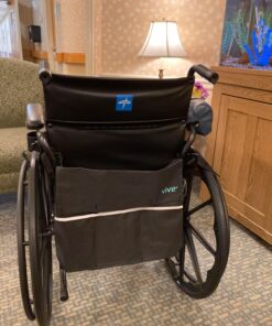 Vive XL Wheelchair Bag - Waterproof, Scratch-Resistant, Double-Stitched, Machine Washable Accessory for Adults, Seniors, 15 Colors - Storage Walker Backpack to Hang on Back of Wheel Chair Black 31 71IUEvdtjPL