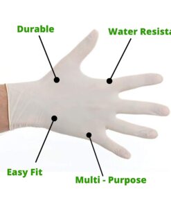 Party Bargains Latex Gloves | Allergy Free Food Save Disposable Powder Free Plastic Comfort Glove Set Perfect for Serving in Wedding, Parties, Events - Large | Pack of 100 10 71IUKQn7ffS