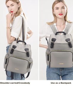 VS VOGSHOW Diaper Bag Backpack, Multifunction Stylish Travel Baby Bag Backpack with Crossbody Strap, Maternity Nappy Bag Gray 62 71IW5Qaqg6L