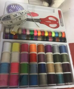 Michley Sewing Kits with100 Pieces, 32 Bobbins in, 1.0-inches by 8.0-inches by 9.8-inches, Multi-Color 1.00 x 8.00 x 9.80 inches 29 71IXT5Bt4iL