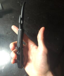 Spyderco Matriarch 2 Signature Knife with Emerson Opener and 3.57" VG-10 Black Reverse S Blade - SpyderEdge - C12SBBK2W Emerson Opener - Black Blade 26 71IXY0ihm L