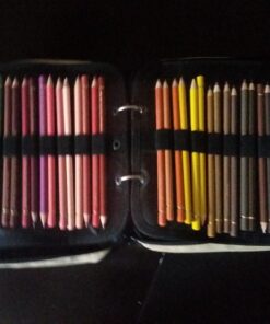 Derwent Pencil Case, Canvas Carry-All Bag Pencil Holder with Removable Shoulder Strap, Holds up to 132 Pencils and Supplies (2300671) , Brown Carry All 132 Capacity 62 71IY3aVDYBL