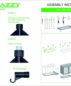 Zazzy Grow Tent, 96“X48 X78 Plant Growing Tents 600D Mylar Hydroponic Indoor Grow Tent with Window, Kit Bag & Floor Tray 96"X48"X78" 34 71IZHrM76cL 1
