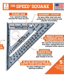 SWANSON Tool Co S0101 7 Inch Speed Square, Blue 7" Speed Square 31 71IZbzUhv9L