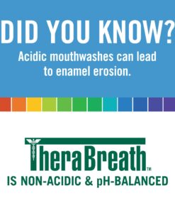 TheraBreath Fresh Breath Mouthwash, Icy Mint Flavor, Alcohol-Free, 16 Fl Oz (Pack of 2) Adult 16 Fl Oz (2-Pack) 22 71Ia8ECfURL