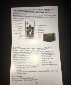 Vansky Led Strip Lights, Bias Lighting for 40-60 inch TV 6.6ft RGB USB Powered LED Light Strip with Remote,TV Backlight Kit for Flat Screen TV,PC 81 71IaHPHFFJL