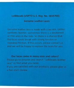 LolliBeads 5mm Flat Genuine Leather Cord Braiding String Dark Brown Espresso (2 Yards) 5mm_2yards Flat_dark_brown 5 71IaIKF0QbL