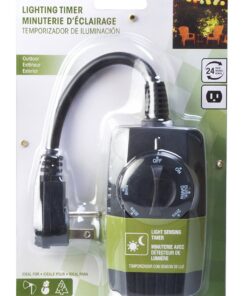 Coleman Cable 2001 Outdoor 24-Hour Mechanical Light Sensor Timer, Black 24-Hour with Light Sensor 16 71IazLHpmmL