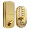 MiLocks TF-02P Digital Deadbolt Door Lock with Electronic Keypad for Exterior Doors, Polished Brass 50 71Ib28V0IuL